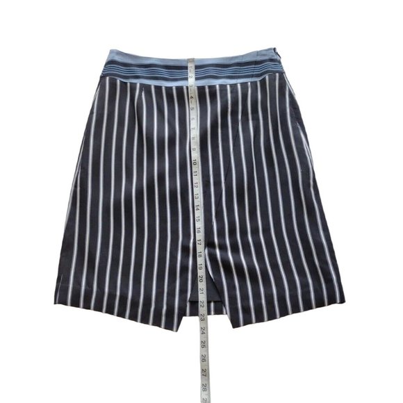 Loft Skirt 6 Front Faux Wrap Side Zip Nautical - Picture 5 of 10